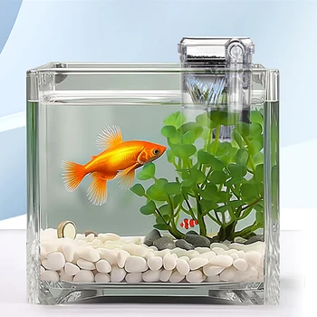 Wall-hanging Filter For Fish Tanks USB plug Mini Aquarium Filter Pump 250H/L Suitable For Fish Tanks Below 30cm,2.5W DC 5V 6
