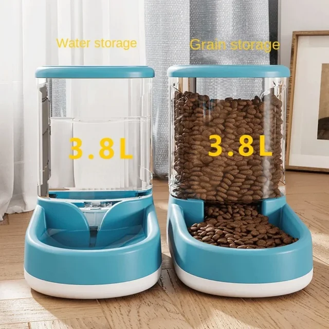Automatic Pet Water & Food Dispenser - Gravity Flow Feeder for Cats & Dogs 6