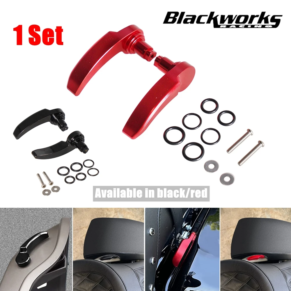 High Quality 2pcs Black Saddle Bag Latch Kit Motorcycle For Harley Davidson Electra Glide,Street Glide,Road King 14-21 Aluminum