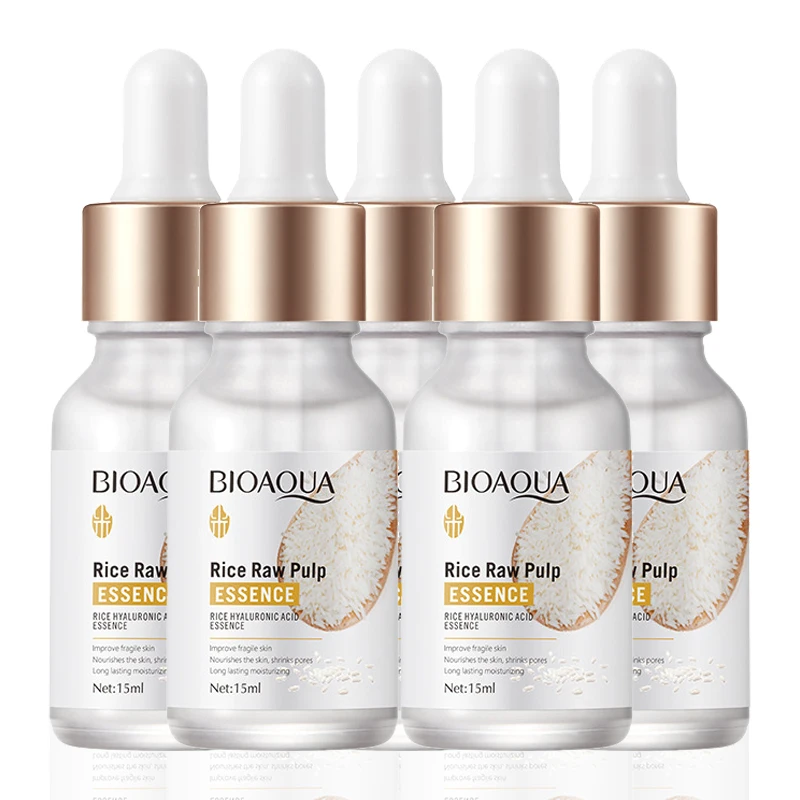5pcs BIOAQUA Facial Serum Facial Essence Hyaluronic Acid Moisturizing Brightening Firming Skin Care