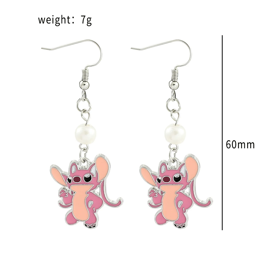 Boucles d'oreilles pendantes Disney CAN o & Stitch pour femmes et