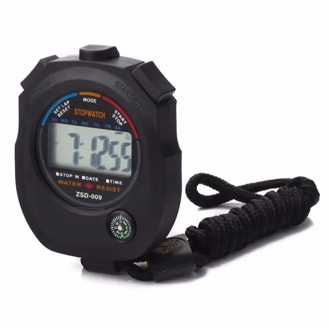 Nový klasický digitální kapesní kapsa stopky odborný digitální sport stopky LCD časovač stop hodinky časovač cronometro