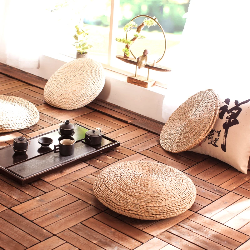 CUTICATE Round Japanese Style Thicken Floor Cushion Tatami Mat