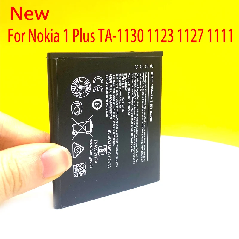 Nokia Batterie D'origine Pour Téléphone Portable 1 Plus Ta1130, 1123, 1127, 1111, He365