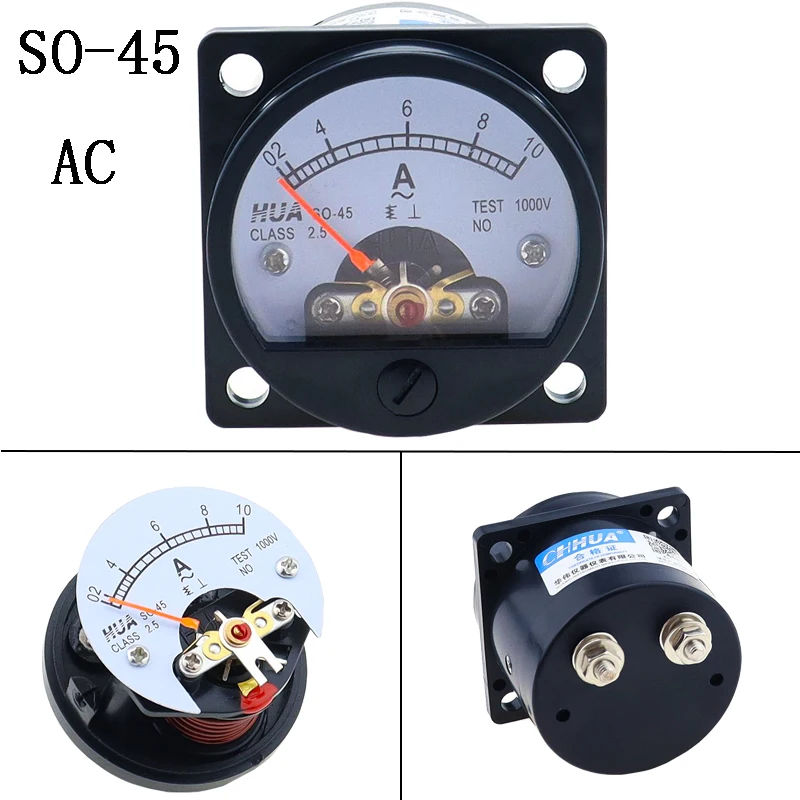 

SO-45 AC Analog Ammeter 1A 2A 3A 5A 10A 15A 20A 30A 50A etc, Pointer meter/Current Meter/Panel Meter