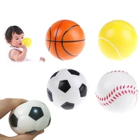 63mm Children Soft Football Basketball Baseball Tennis Toys  Foam Sponge Decompression Vent Stress Balls Soccer Anti Stress 1