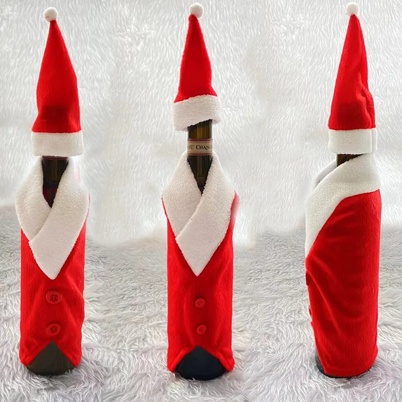 

9 Style Christmas Decorations For Home Santa Claus Wine Bottle Cover Snowman Stocking Gifts Holders Xmas Navidad Decor New Year
