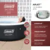 Miami AirJet Large Round 2 to 4 Person Inflatable Hot Tub Portable Outdoor Spa with 120 AirJets and EnergySense Cover, Black 3