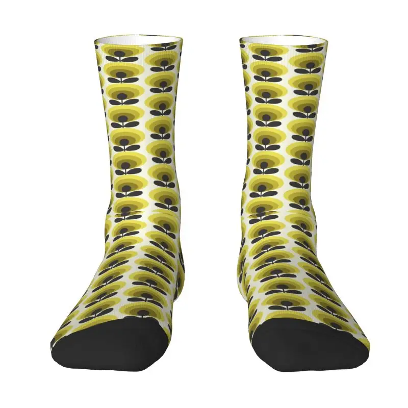 

Orla Kiely Oval Flower Men Women Crew Socks Unisex Novelty 3D Printing Scandinavian Geometric Dress Socks
