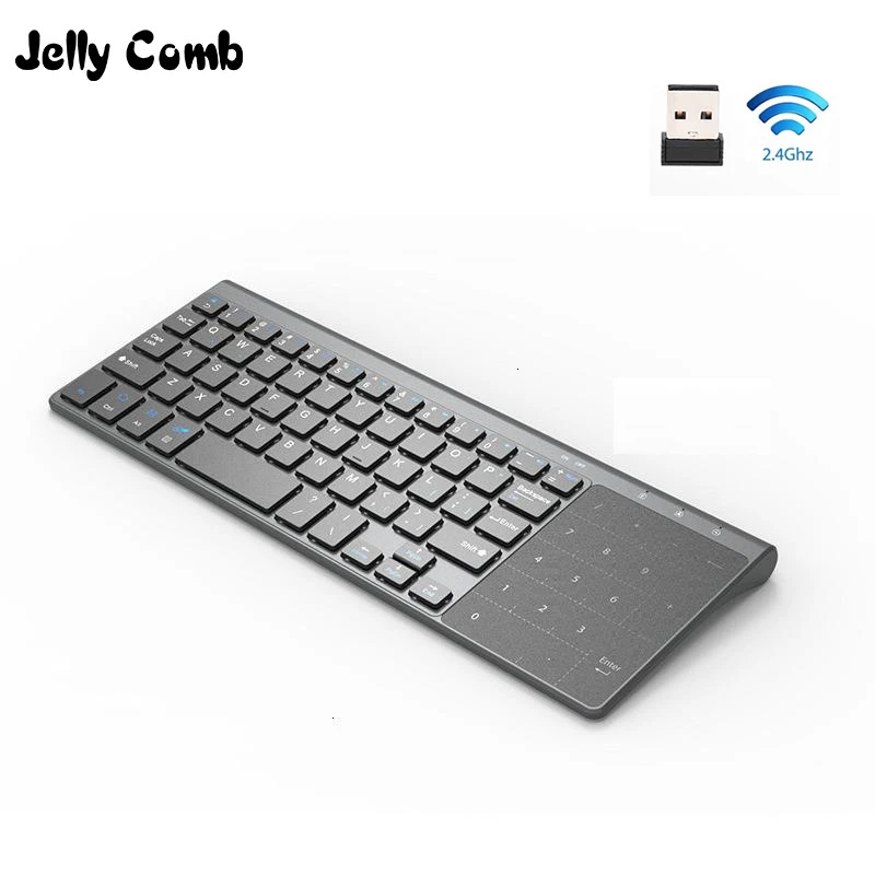 Jelly Comb 2.4g Wireless Keyboard With Number Touchpad Mouse Thin