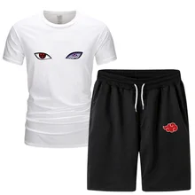 

2022 New Casual Tops Anime Manga Printing Brand Sets Men's Clothing Summer Streetwear Men T-shirt Harajuku Beach Shorts