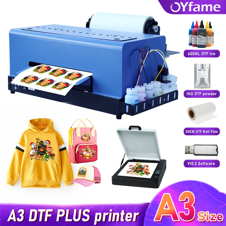 OYfame DTF 프린터 필름, 직접 인쇄기, dtf A3, L805, 티셔츠 의류, 청바지, 후드용