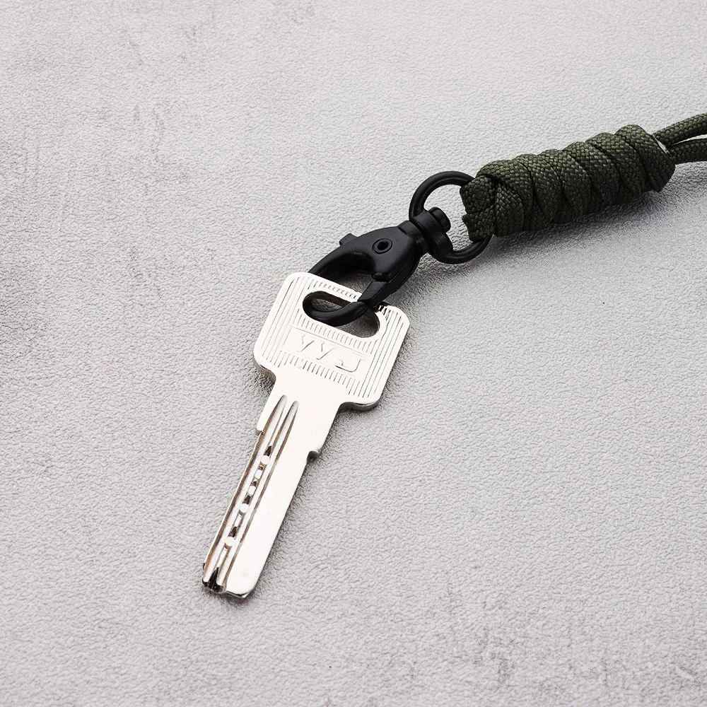 Rotatable Buckle Key Ring High Strength Cord Lanyard Mobile Phone Keychain Lanyard Neck Strap Paracord