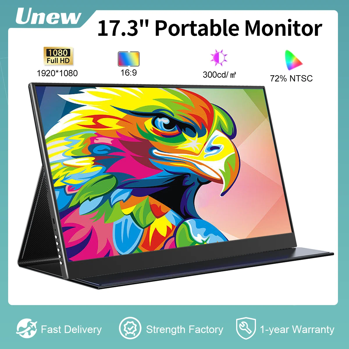 ARZOPA 15.6 inch 1080P 100%sRGB Grey Portable Gaming Monitor HDR10 External Second Display Screen for PC/MAC/Phone/Xbox A1 GRAY main image 0