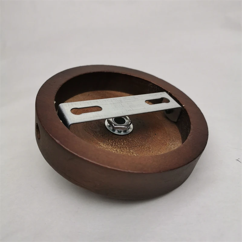 10cm Solid Wood Walnut Color Small Chandelier Ceiling Plate Brass nuts Screws Chassis Dining Room Bedside Nordic Style Lamp Base