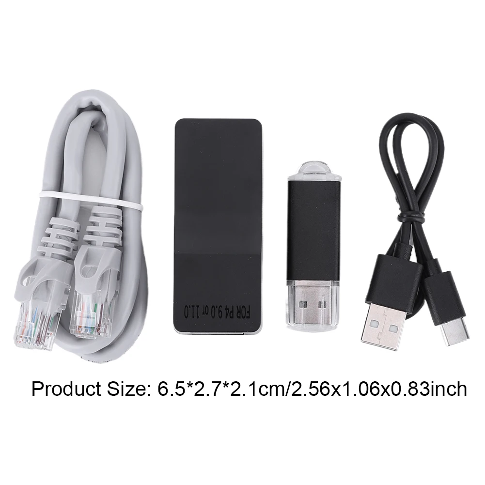 JB Tool Mod Set One-Key USB-C Adapter PS4 Jailbreaker 11 with Ethernet Cable for PS4/PS4 Pro/Slim FW 9.0-11.0 System