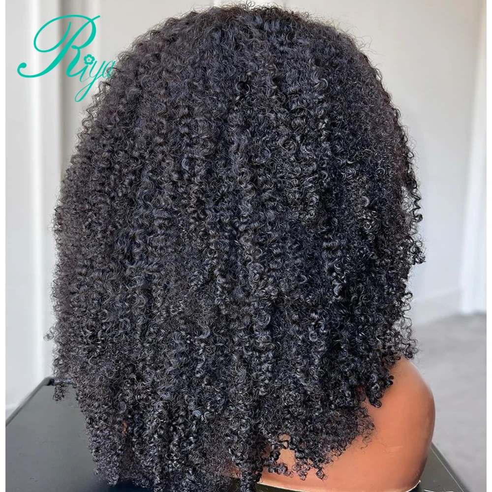 Kinky Curly 13x4 Lace Front Wig Human Hair Wigs For Women Mongolian Curly 13x6 Lace Front Wig With Bleached Knots 250% Density
