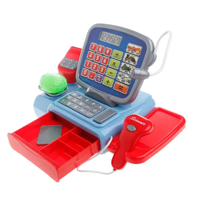 

Кассовый аппарат со сканером, весы, электронная игрушка для игры, притворяющаяся Ки