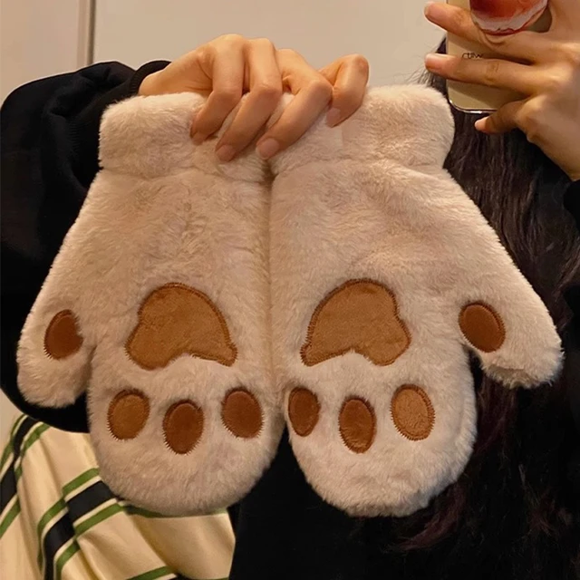 Une paire de gants de patte de chat orange Patte de chat Gants de