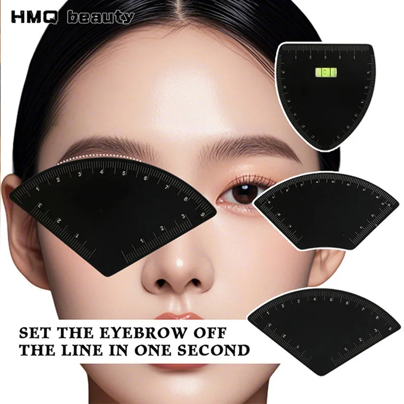 Description Picture 2 of item3PC Drawing Eyebrow Design Ruler Women's Instant Brow Shaper Fastdrawing Eyebrow Tool for Positioning Eyebrows Tattoo Accessorie