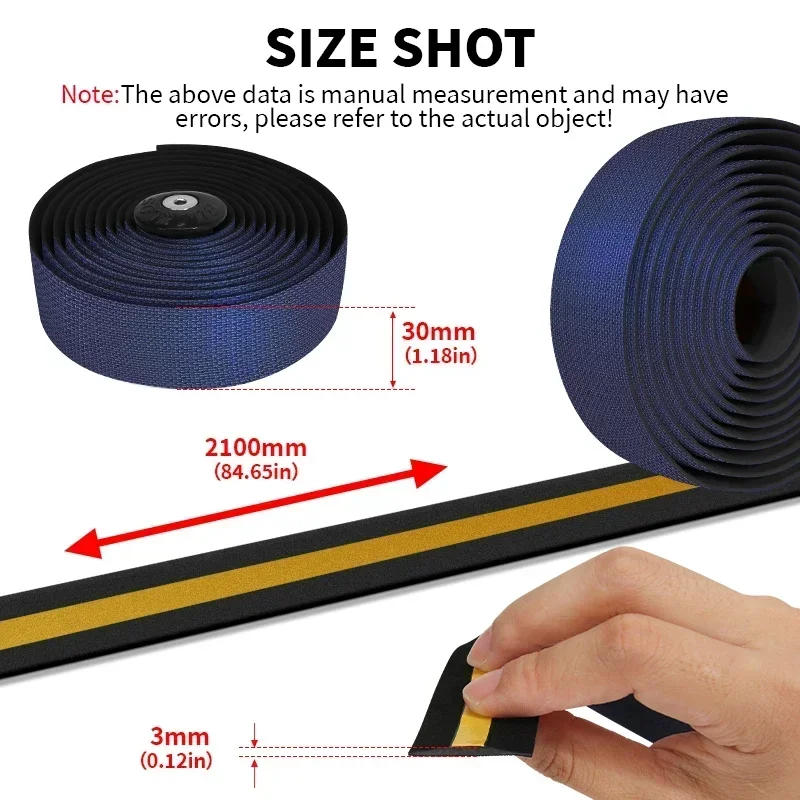 BUCKLOS Road Bike Tape Silicone+EVA Handle Tape Shockproof Bike Tapes Non-Slip Bar Wraps Soft Handlebar Belt Accessories bike handlebar tape bike accessory