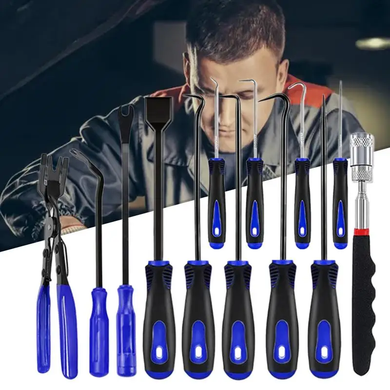 

Набор автомобильных крючков и палочек, 13 шт., уплотнительное кольцо, прокладка, крючки, съемник, автомобильный масляный уплотнитель, Набор отверток с креплением для скребка