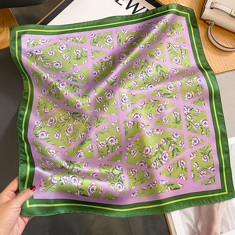 Silk Square Scarf Women Horse Print Neckerchief