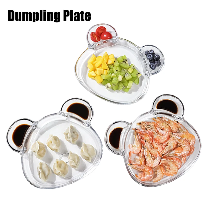 Creative Bear Shaped Spice Plates Seashell Shape Dumplings Bowl Serving Tray Dipping Sauce Salad Fruit Plate Kitchen Tableware