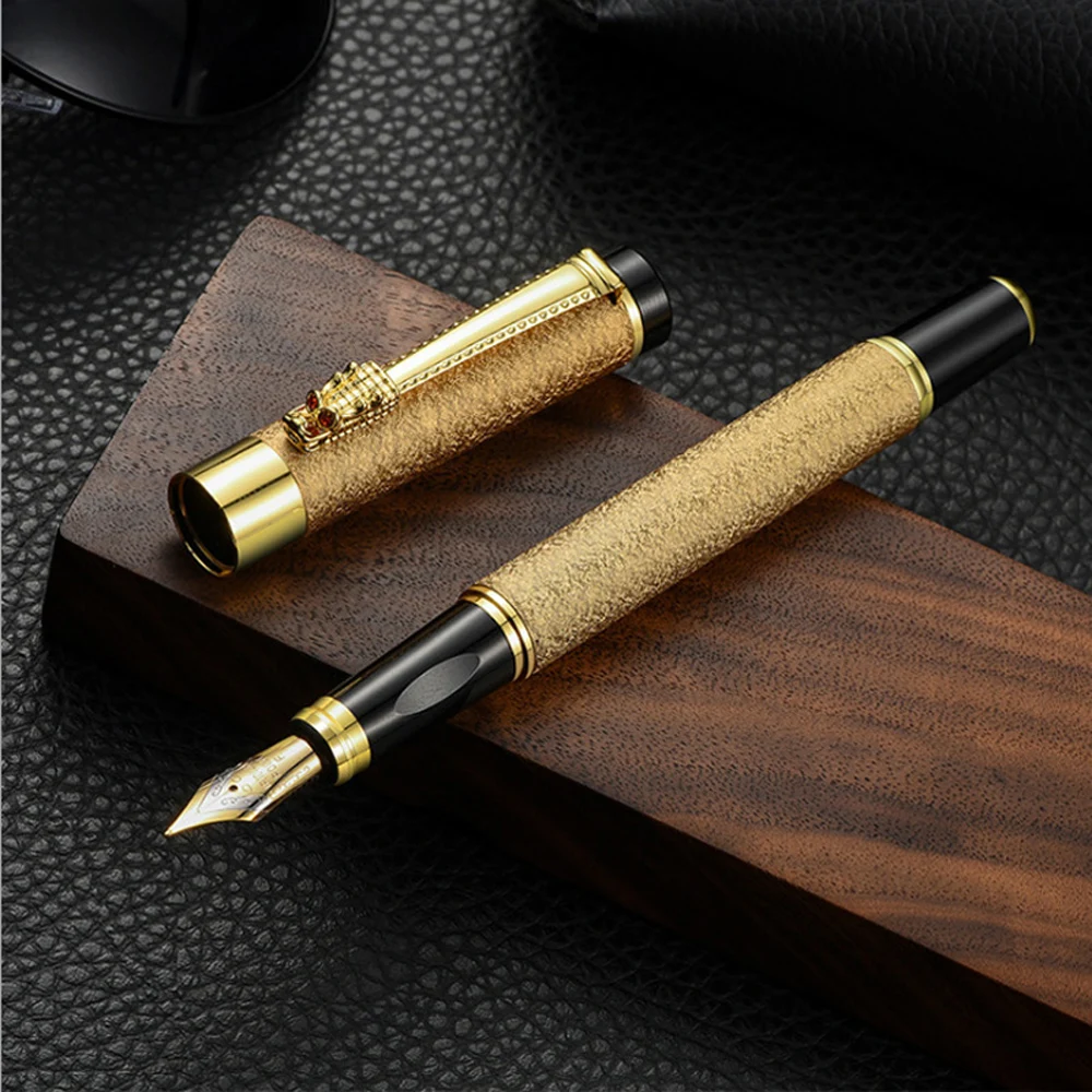 

High Quality Dragon Clip Classic Style Fountain Pen Student School Stationery Supplies Calligraphy Writing Pens F Nib Ink Pen