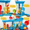 Sand water game table toy 3-Tier Outdoor Water Play Table Toys for Tables Summer Beach Toys for Outside Backyard for Kids age3-8 3