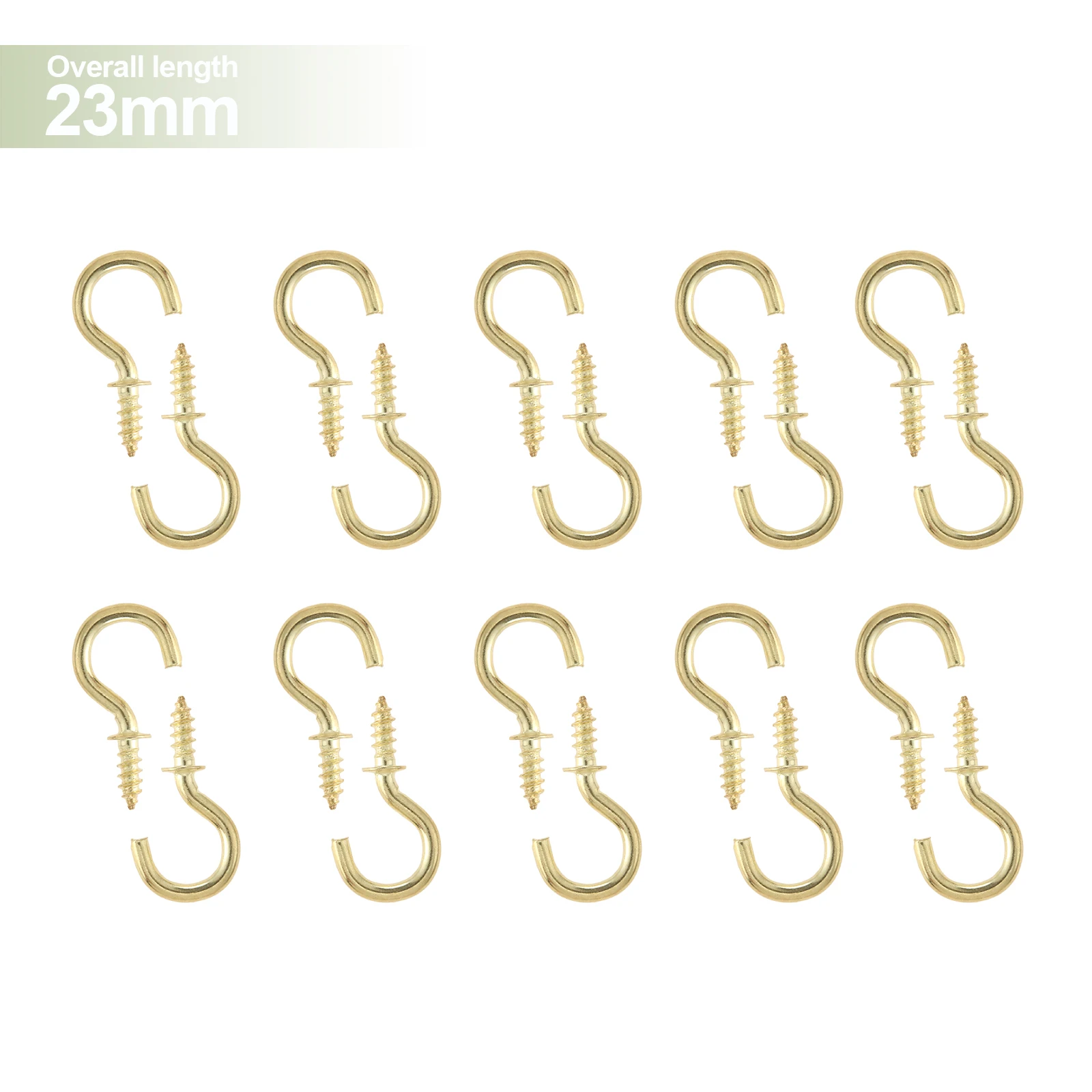 Description Picture 3 of item20/5/10Pcs Screw-in Ceiling Cup Hook Spiral Hanger Picture Frame Lamp Curtain Self-tapping Eyebolt Hook 20/23/29/33/3845/55/71mm