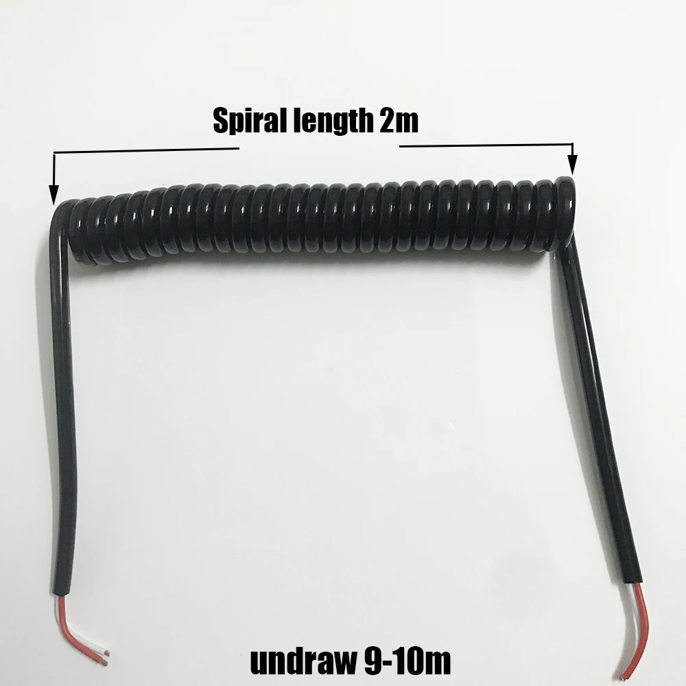 

Пружинный спиральный кабель, 8 ядер, 0,3 мм, квадратный шнур питания, телескопический провод, очень длинный растягивающийся, 17 м, может расширить растягивающиеся провода