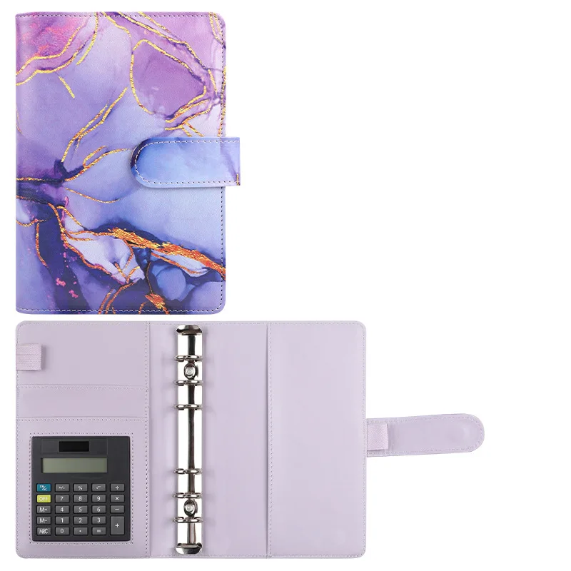 Binder com Calculadora para Money Organizer a6 Marble Money Organizer Budget Planner Binder com Zipper Envelopescash Envelopes para Orçamento - Imagem 5