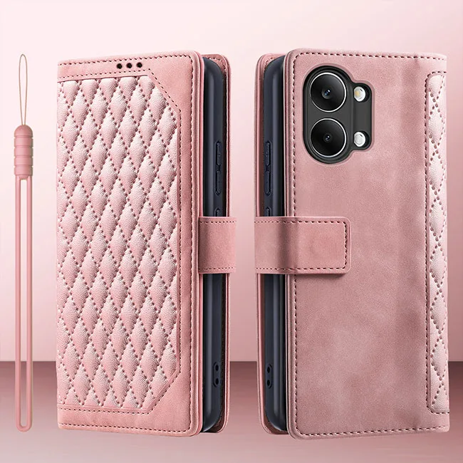 Leather Flip Wallet Phone Case with Magnetic Stand