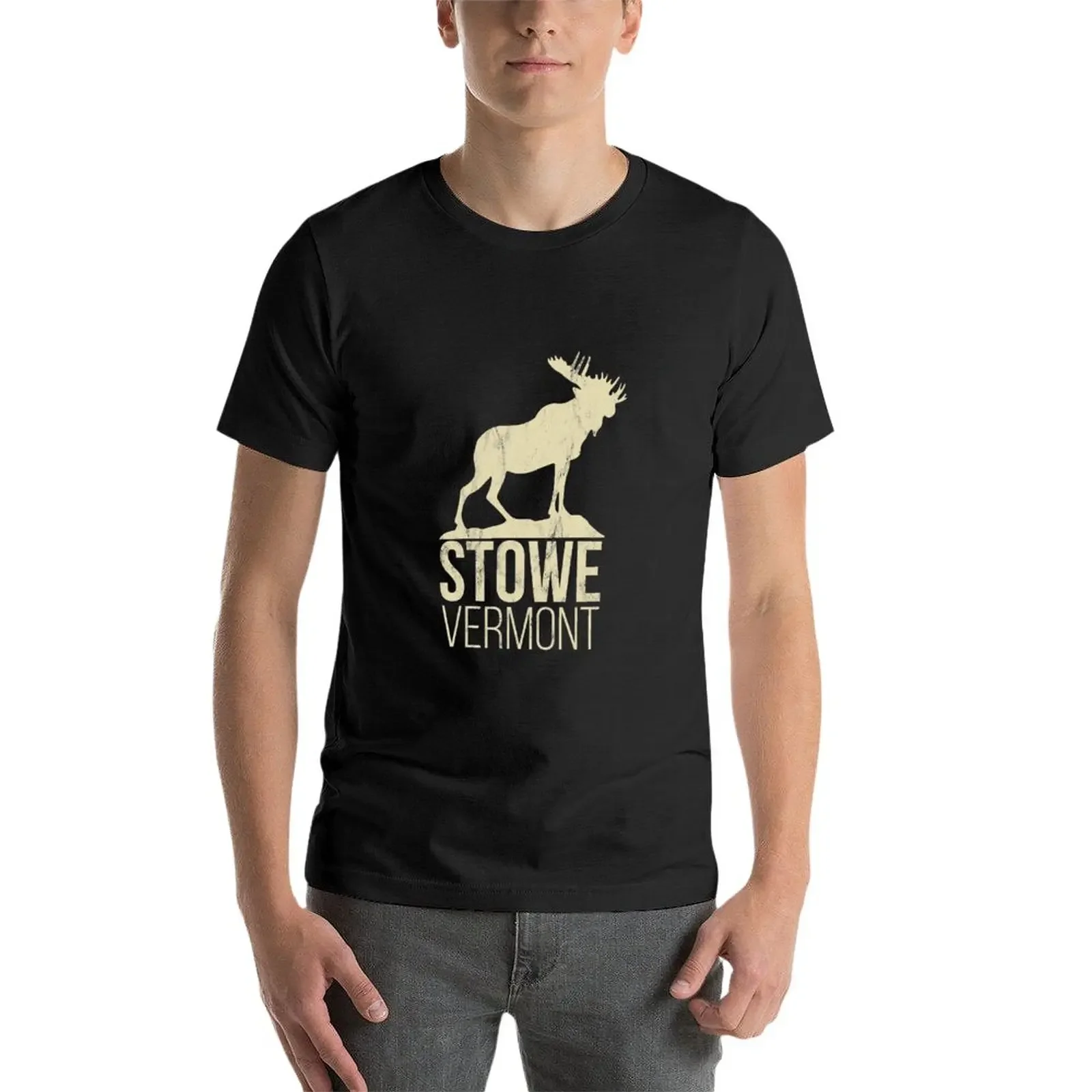 Stowe Vermont - Moose T-Shirt customizeds aesthetic clothes men clothings