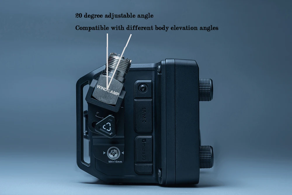 New RC-2 CNC Aluminum Alloy Antenna Bracket ICOM Aikemu IC-705 Shortwave Radio Dedicated Compatible Adapted for ARK-705 Shield 3