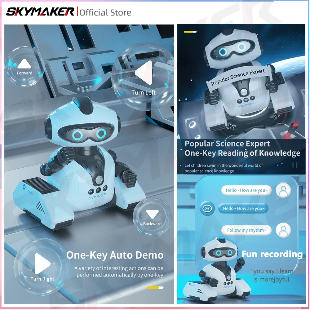 JJRC R22 RC Robot Sensing CADY WIDA Intelligent Toy Programing Education Music Dance Robots Auto Follow Gesture Control Toys 3