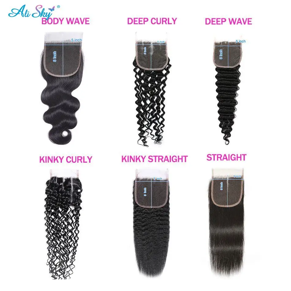 4X4 5X5 13X4 Transparent Hd Lace Frontal Closure Human Hair Deep Wave Deep Curly Straight Kinky Straight Lace Closure Only