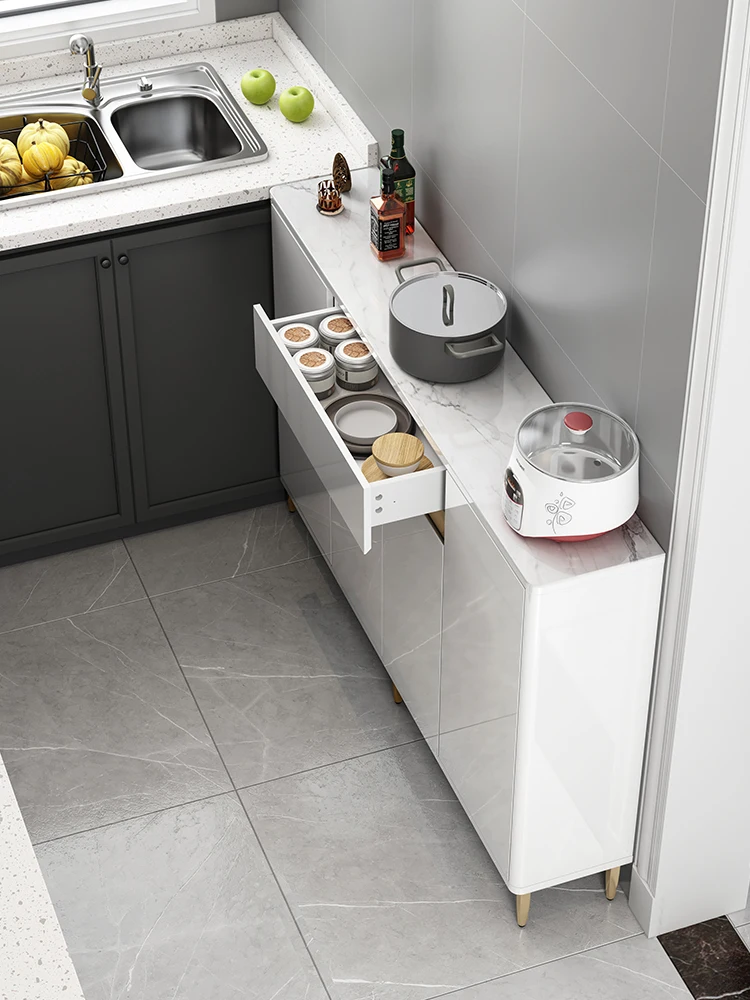 

Sideboard, ultra-thin and simple living room, small light luxury, Nordic marble storage wine cabinet