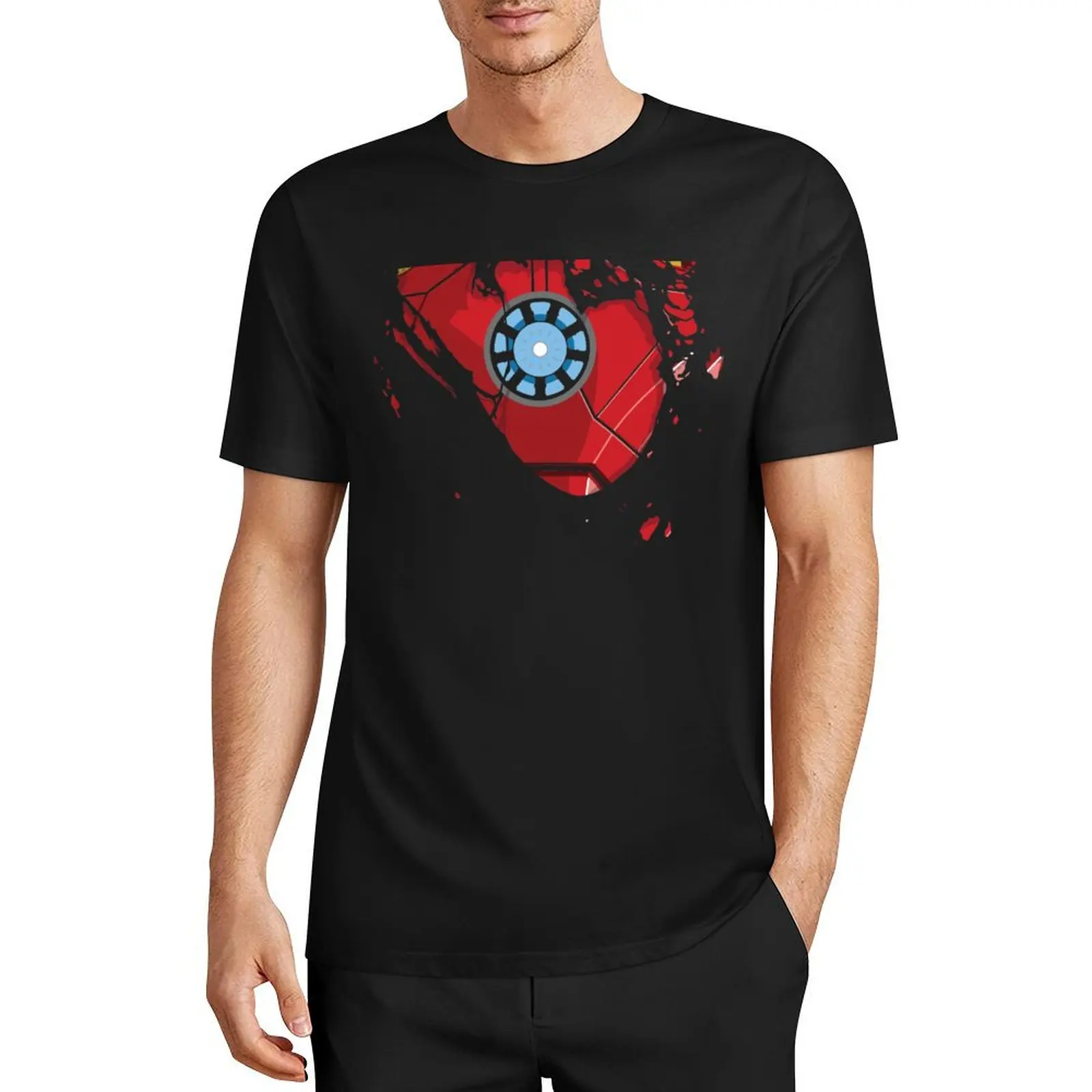 

Ripped Reactor T-Shirt Short sleeve tee summer clothes korean fashion blacks Men's t shirts