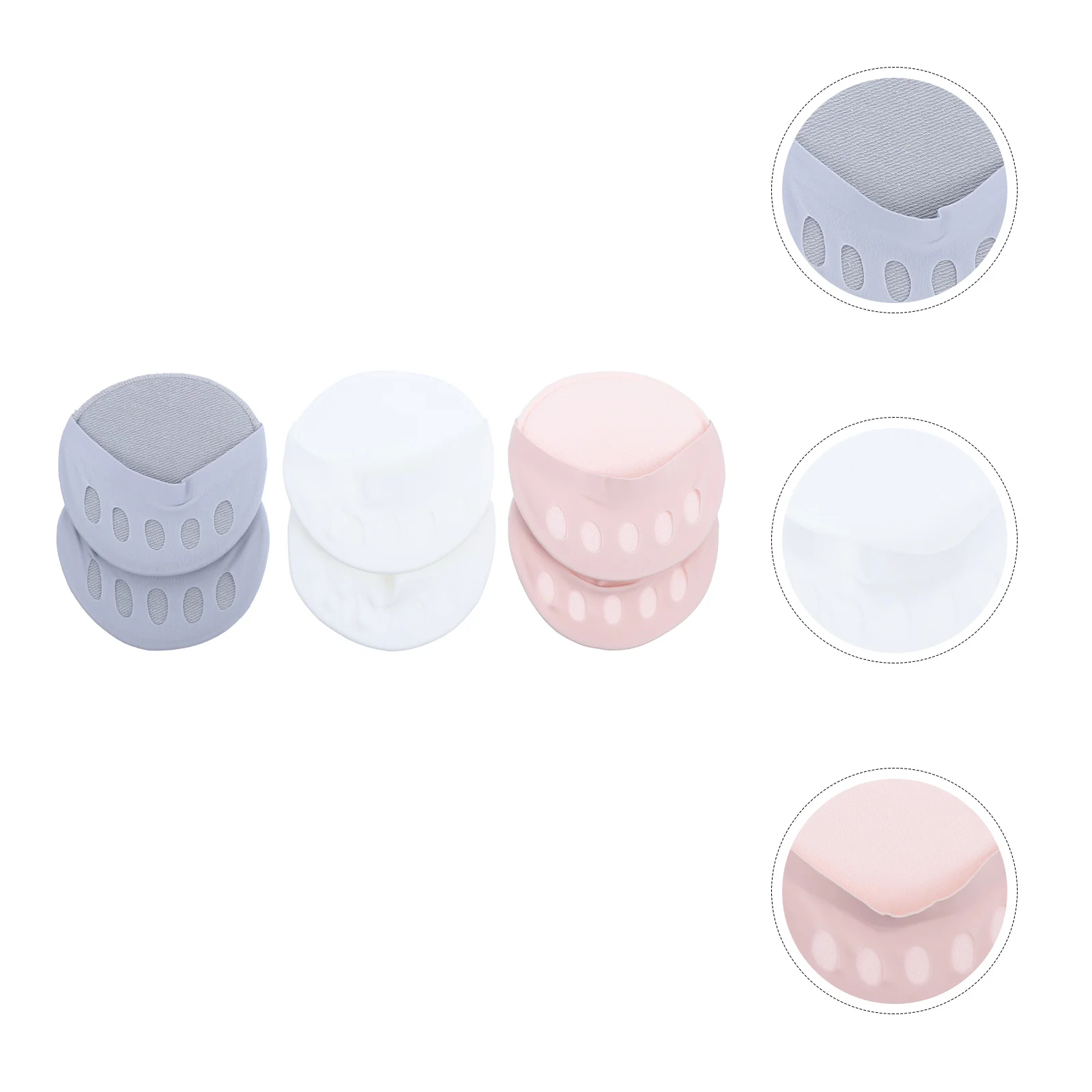 

3 Pairs High Heels Forefoot Pad Ball of Sleeve Protector Honeycomb Fabric Cushioning Metatarsal Women Five Fingers Miss