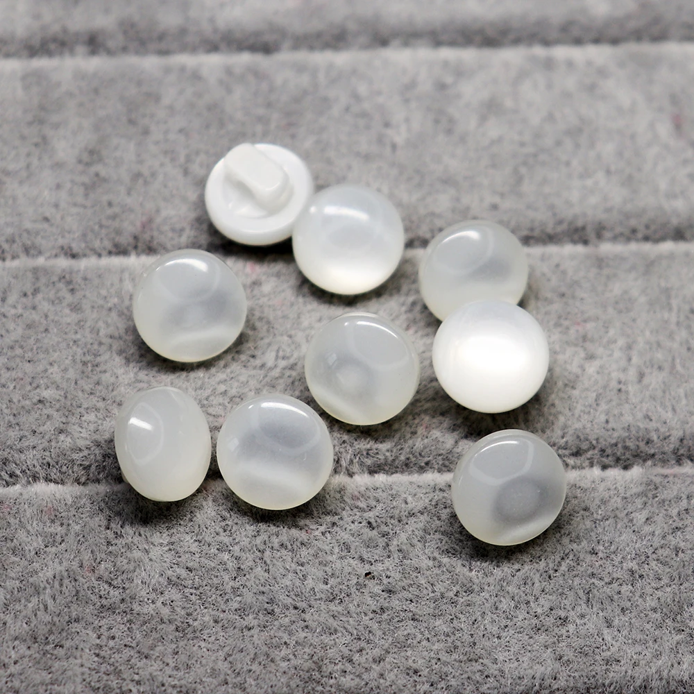 10mm- 22mm Shank White Pearlescent  Fashion Buttons for coat Shirt Sweater Classic Pearlescent Sewing Buttons 5