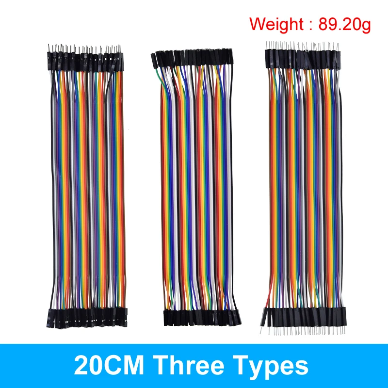 Versatile 40-Pin Assorted Length Jumper Wire Set