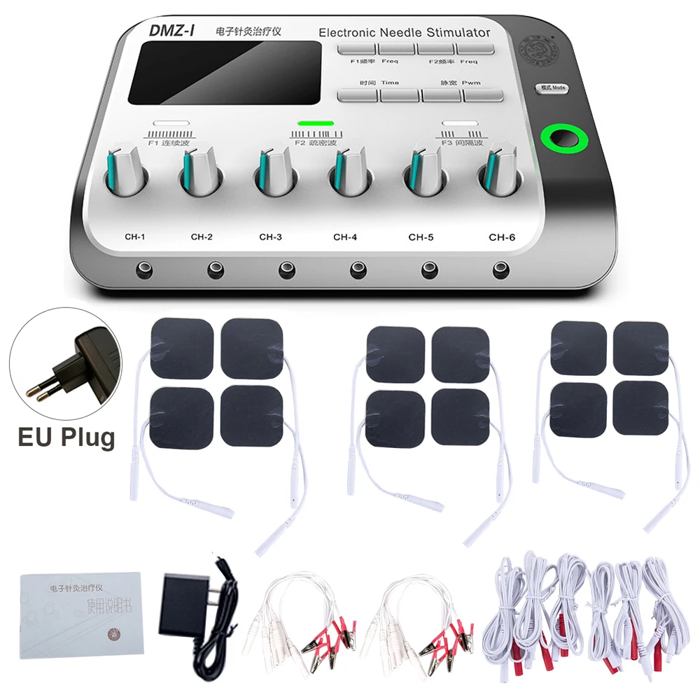 Eletric Muscle Stimulator 6 Output Channel Digital Electrical Acupuncture  Needle Health Relax Electroacupuncture Patch Massager - AliExpress