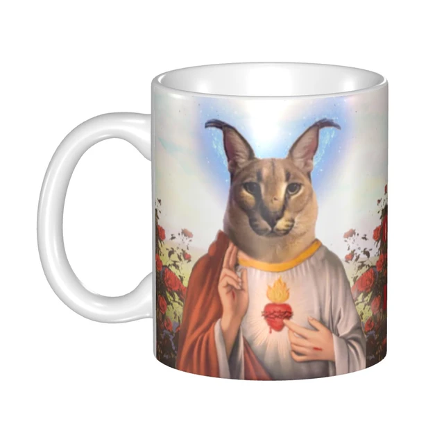 Caneca De Café Gato engraçado Big Floppa Meme