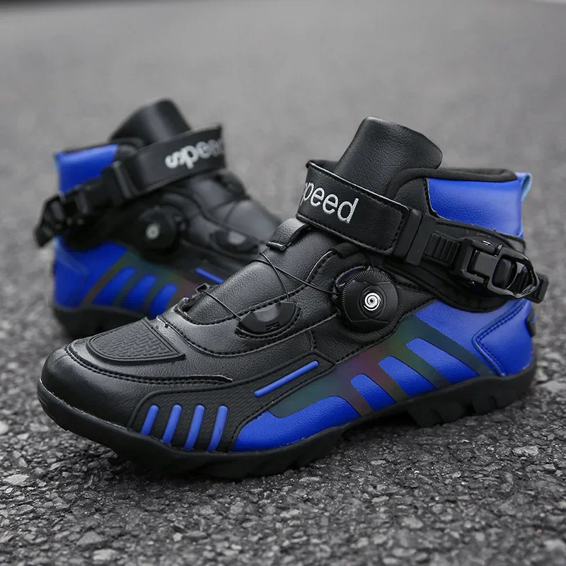 Beroep Motorlaarzen Voor Mannen Motorcross Street Gear Racelaarzen Microfiber Lederen Off-Road Motorboten Motorschoenen