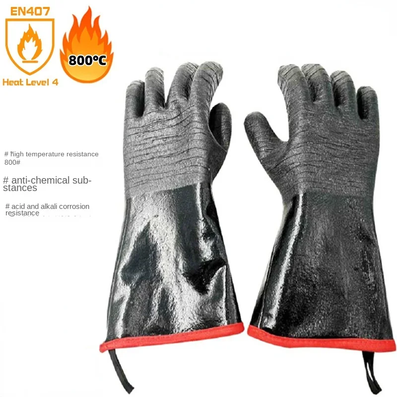 

Oven Mitts Silicone Non-Slip BBQ Gloves Extreme Heat Resistant Kitchen Gloves For Cooking Baking Barbecue Grill Microwave