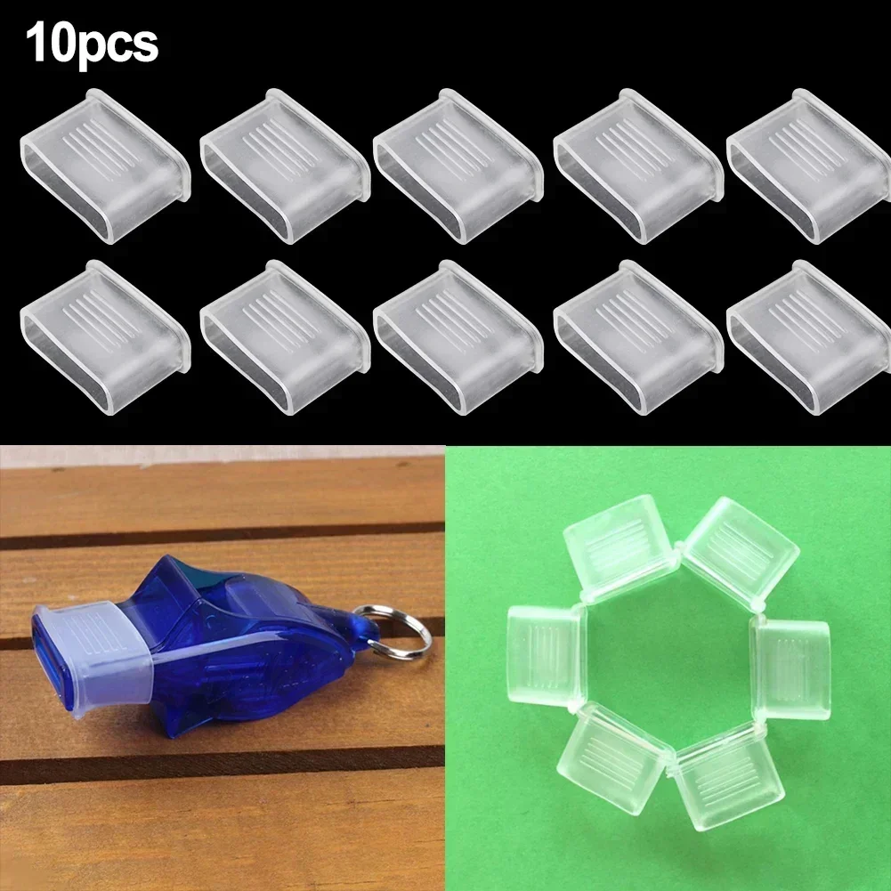 Referee Whistle Cover Transparent Whistle Cushioned Mouth Grip Soccer Referee Protective Accessories 10pcs whistle cover