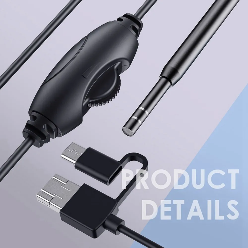 Clean Ear Endoscope Camera Mini Borescope Otoscope Mobile  for Cars Mobile Probe Micro Endoscopic for Smartphone Endoscope Usb C cctv camera set