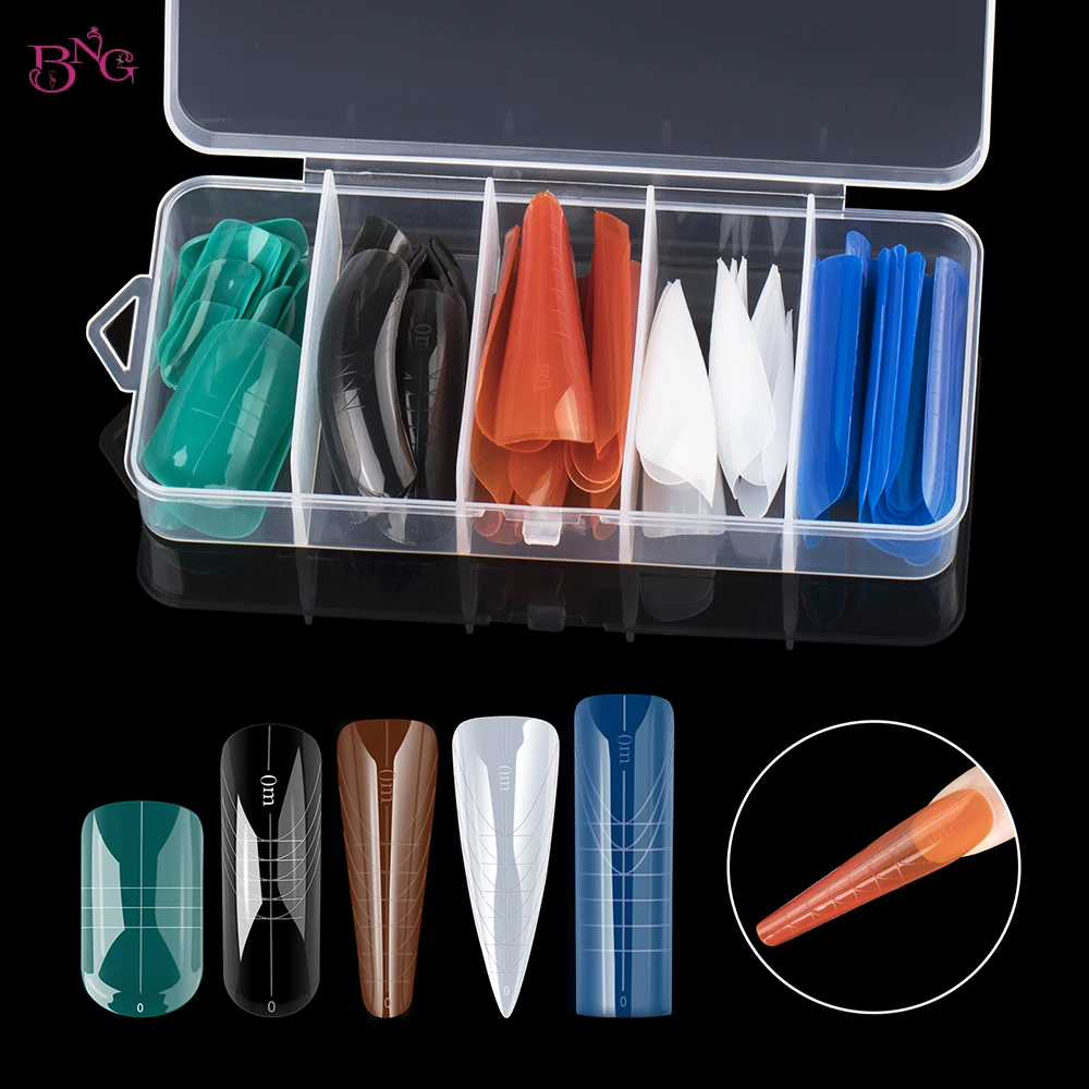 Description Picture 2 of itemBNG Nail Forms for Builder Gel Reusable Extension Acrylic Nail Molds Set Nail Gel Forms False Nail Tips for Manicure Nail Art